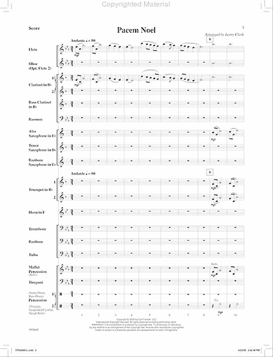 Pacem Noel Concert Band scores gallery preview page 4