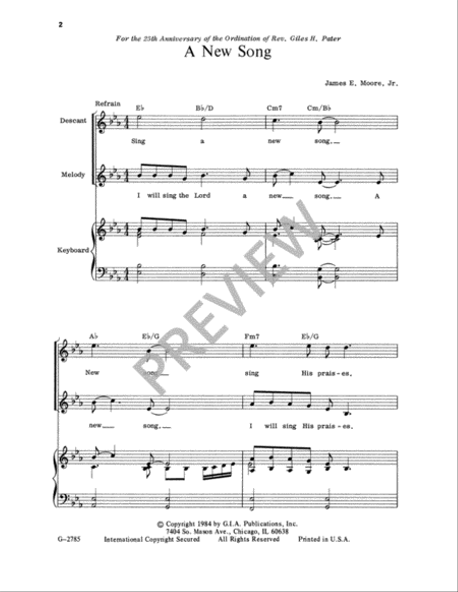 A New Song A New Song 4-Part scores gallery preview page 3