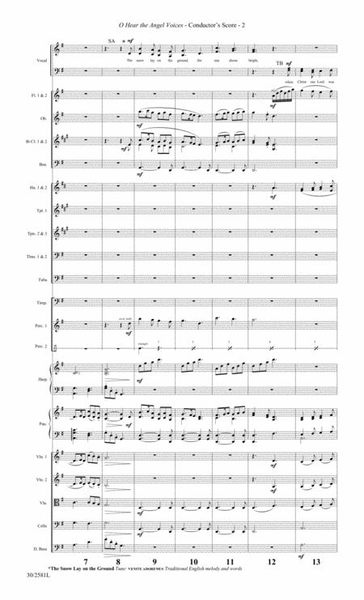 O Hear the Angel Voices - Orchestral Score and Parts