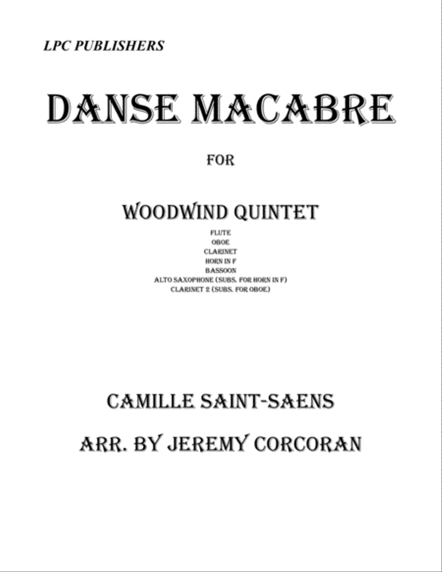 Danse Macabre for Woodwind Quintet Woodwind Quintet scores gallery preview page 1