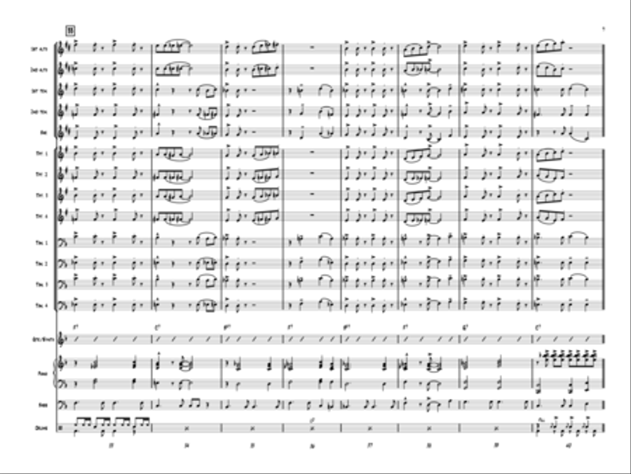 Santa Rocks the House! Jazz Ensemble scores gallery preview page 6