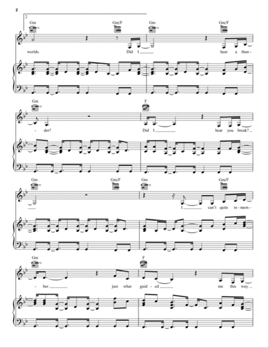 Unshaken (from Red Dead Redemption 2) Piano, Vocal, Guitar scores gallery preview page 2