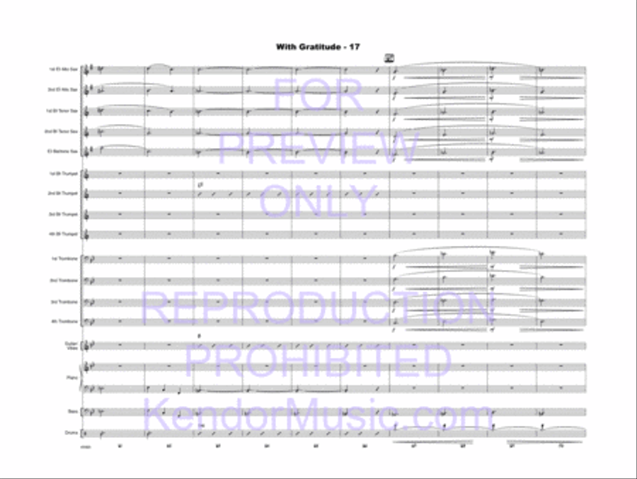 With Gratitude Jazz Ensemble scores gallery preview page 18