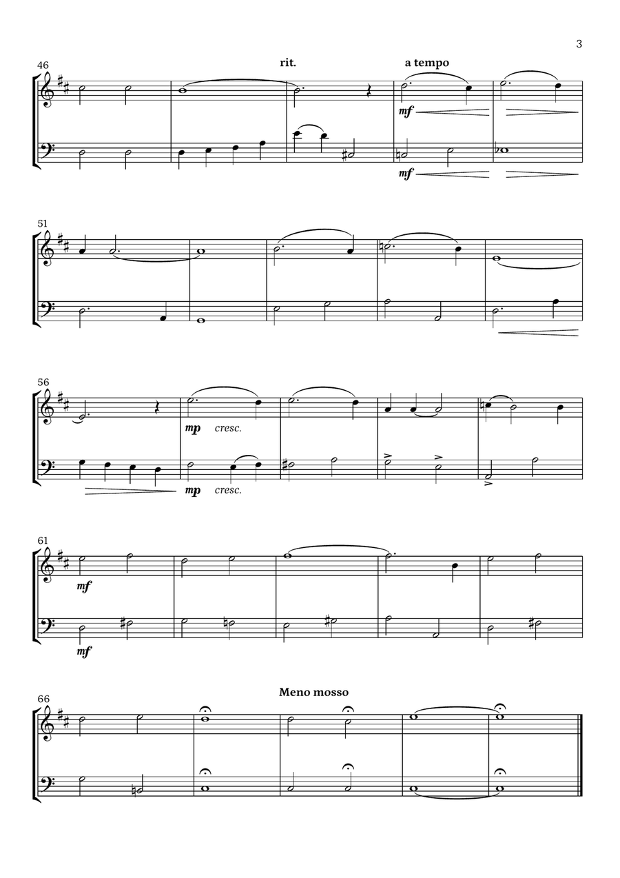 I'll Be Home For Christmas Woodwind Duet scores gallery preview page 3