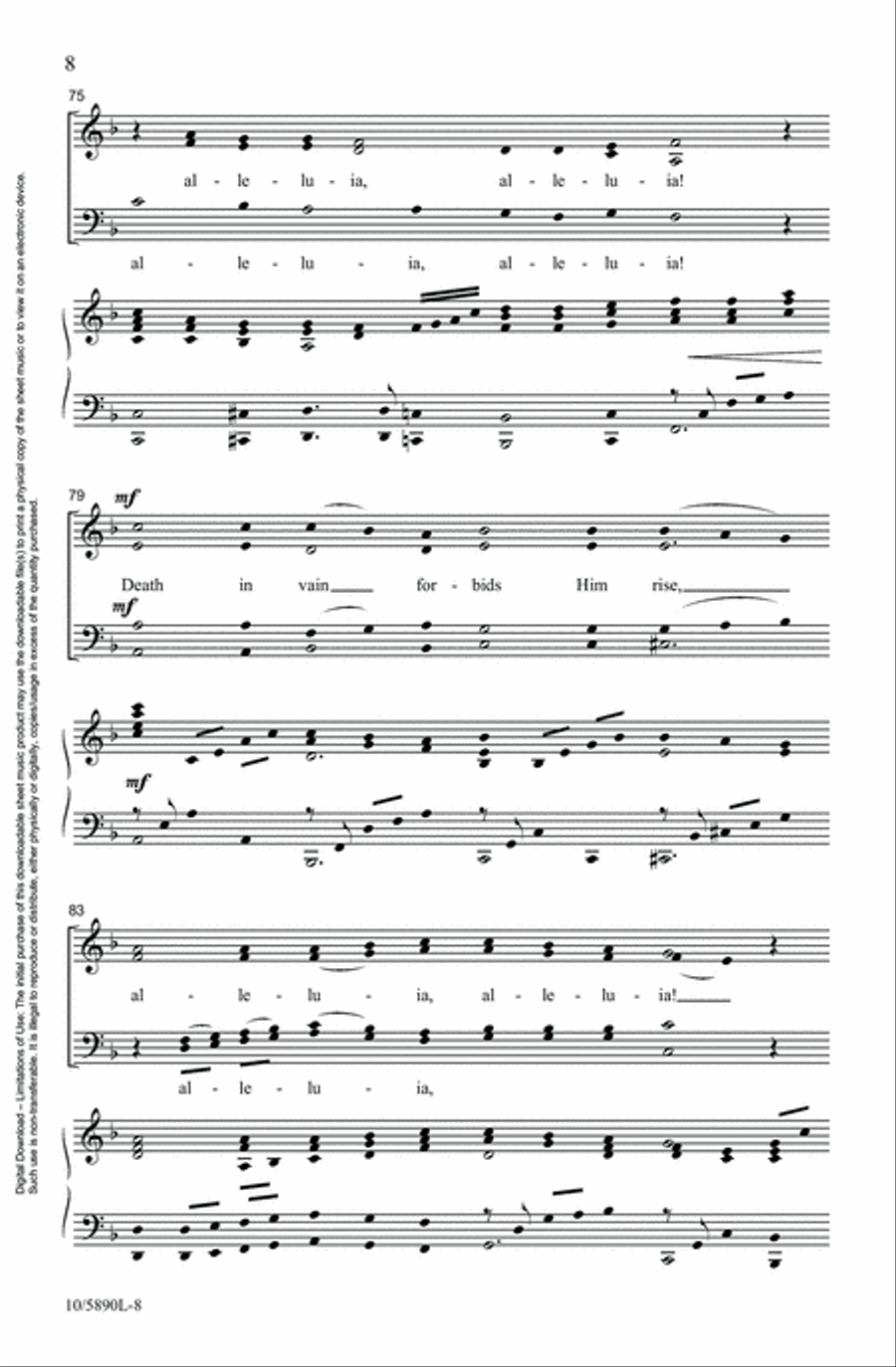 Christ the Lord is Risen Today Choir scores gallery preview page 8
