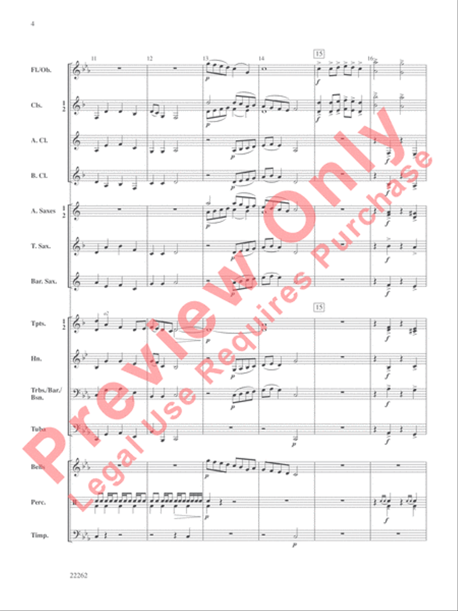 The Sorcerer's Procession Concert Band scores gallery preview page 5
