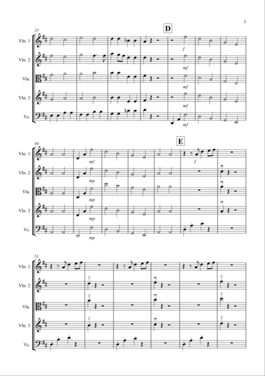 Wonderful Christmastime Wonderful Christmastime String Quartet scores gallery preview page 3