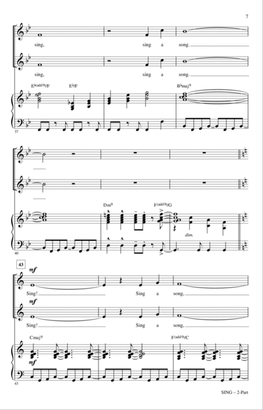 Sing (from Sesame Street) (arr. Roger Emerson) 2-Part scores gallery preview page 5