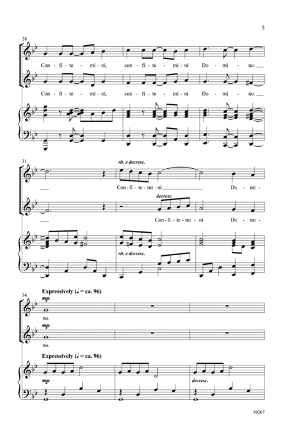 Confitemini Domino Choir scores gallery preview page 4