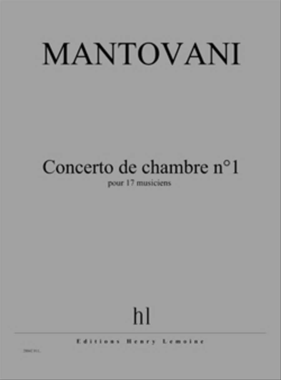 Concerto de chambre No. 1 Score scores gallery preview page 1
