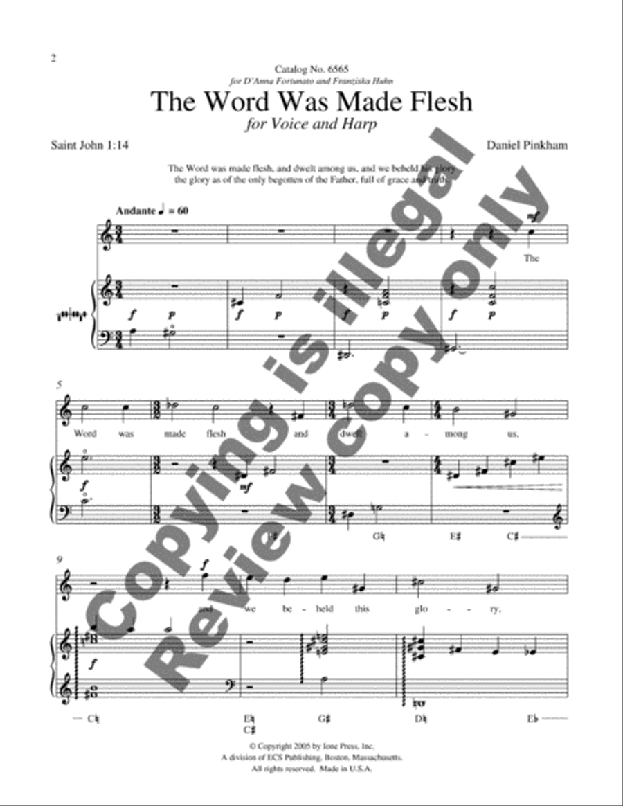 The Word Was Made Flesh The Word Was Made Flesh Harp scores gallery preview page 4