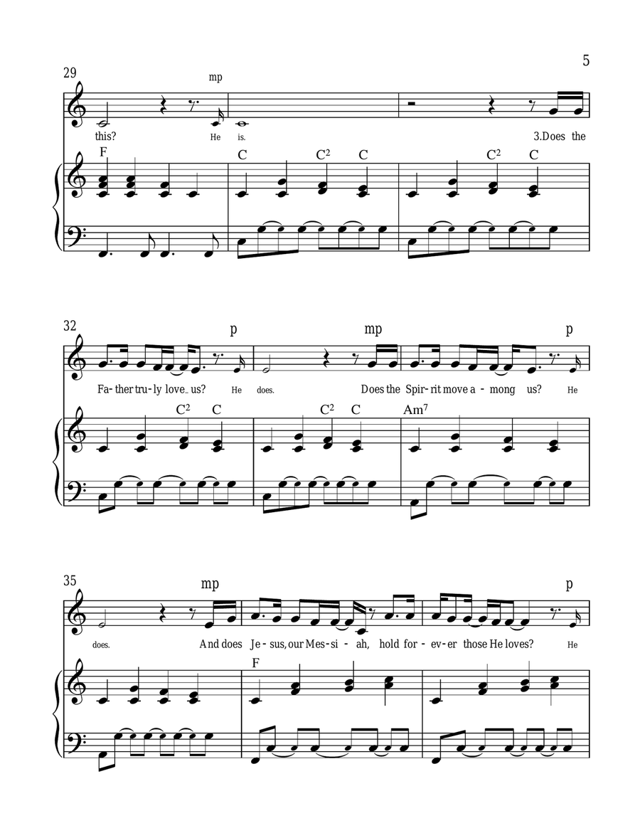 Is He Worthy? Piano, Vocal scores gallery preview page 5