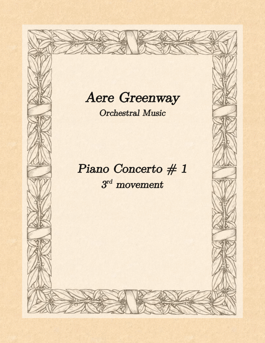 Piano Concerto # 1 - 3rd movement Full Orchestra scores gallery preview page 1