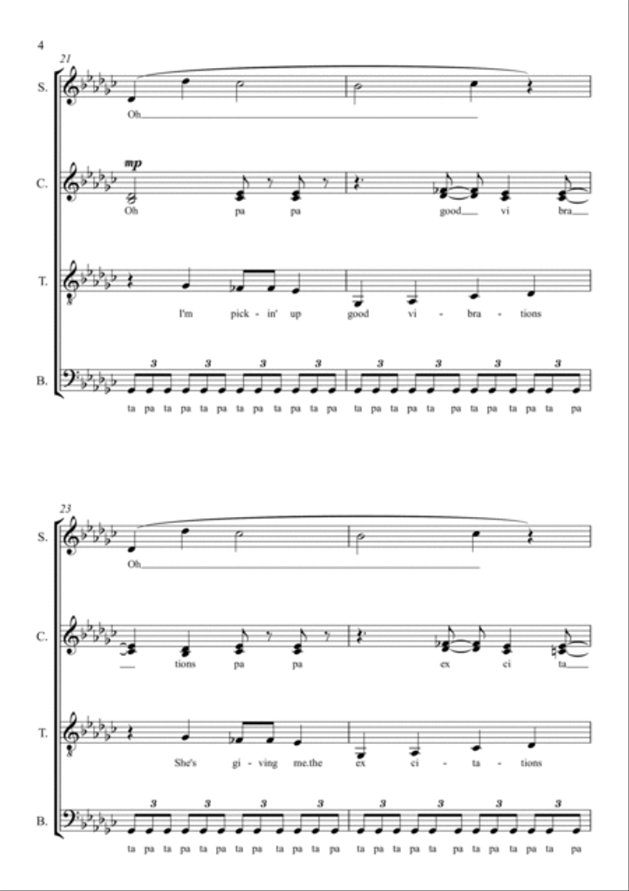 Good Vibrations 4-Part scores gallery preview page 4