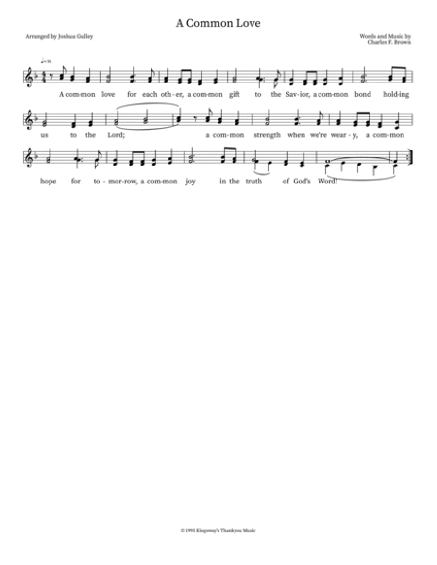 A Common Love A Common Love Choir scores gallery preview page 2