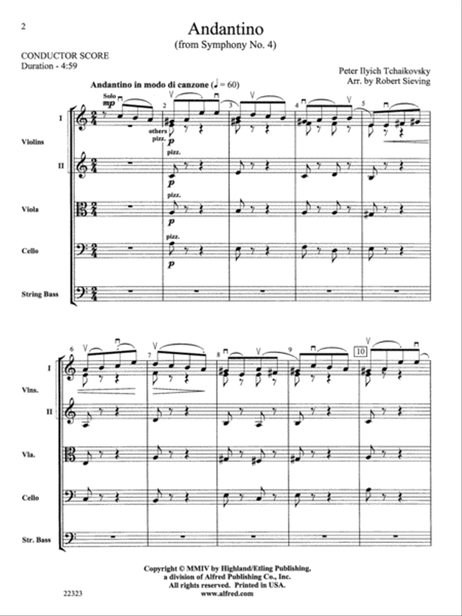 Andantino Andantino String Orchestra scores gallery preview page 2