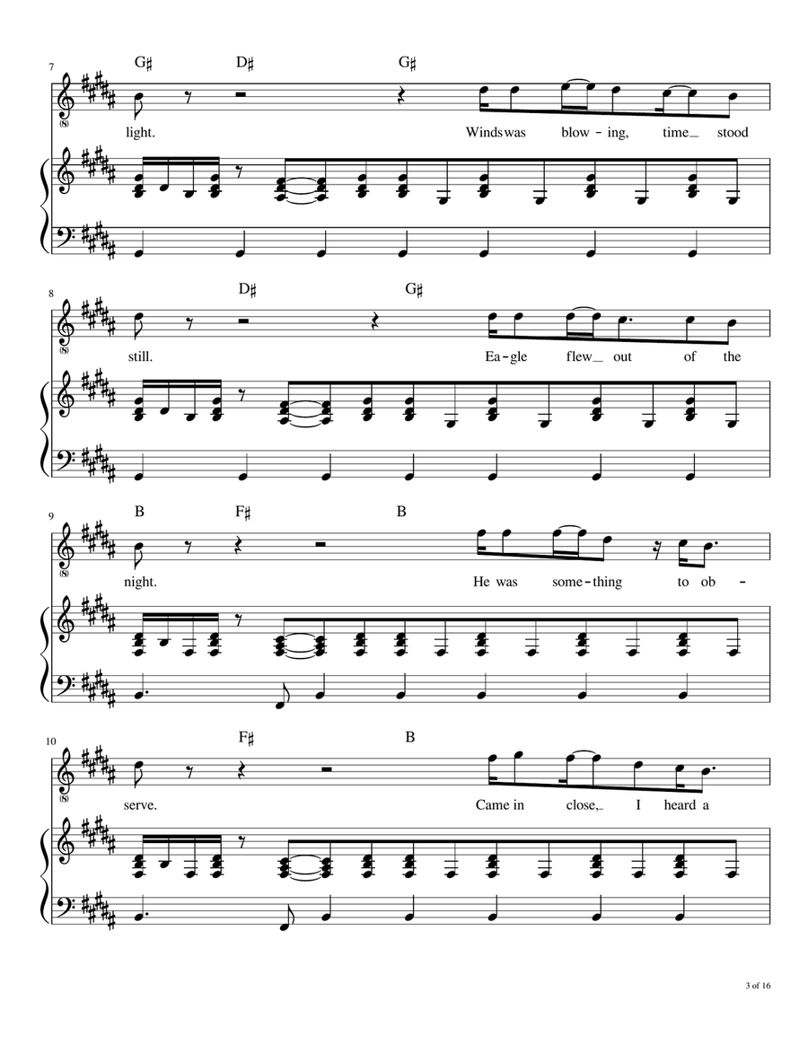 Solsbury Hill Voice scores gallery preview page 4