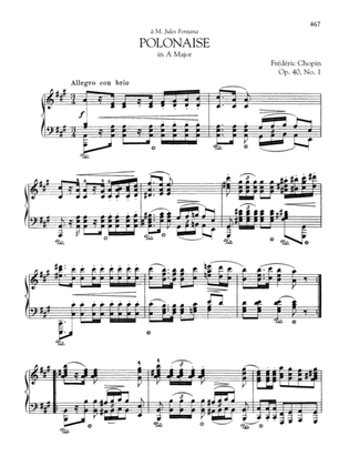 Book cover for Polonaise in A Major, Op. 40, No. 1