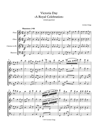 Book cover for Victoria Day – A Royal Celebration (wind quartet)