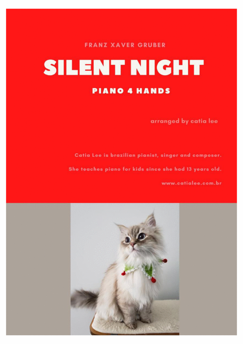 Silent Night - Traditional for 4 Hands Piano image number null