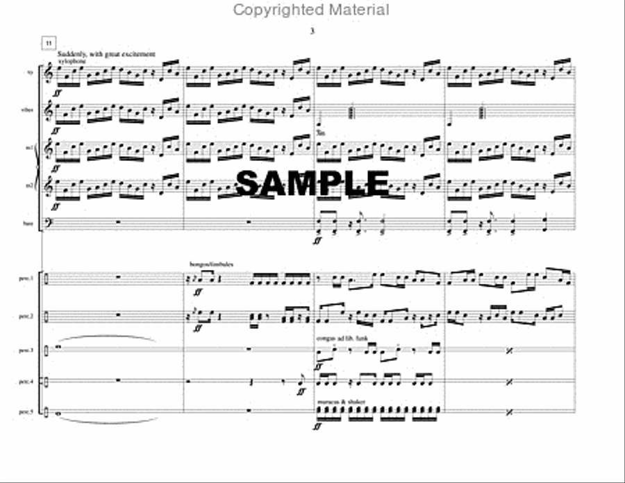 River is the Way (score only) Percussion Ensemble scores gallery preview page 4
