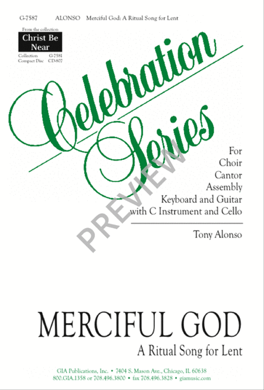 Merciful God: A Ritual Song for Lent 3-Part scores gallery preview page 1