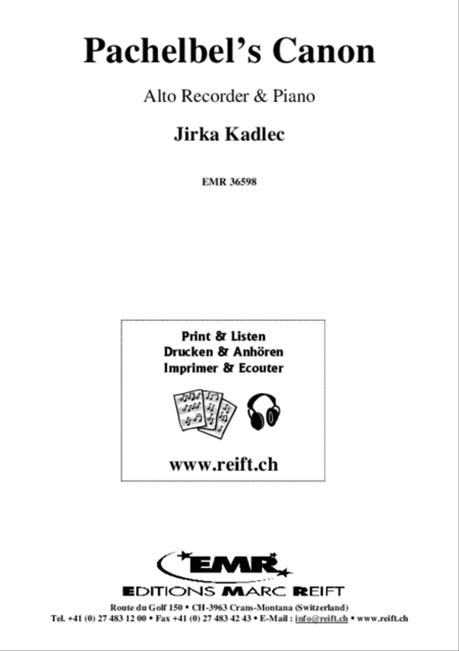 Pachelbel's Canon Alto Recorder scores gallery preview page 2