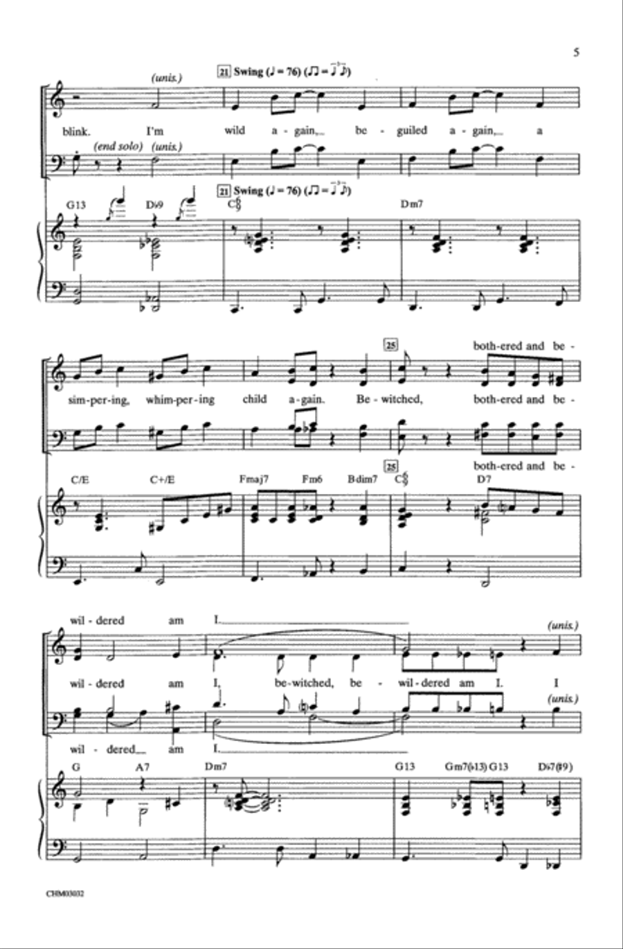 Bewitched - SATB 4-Part scores gallery preview page 4