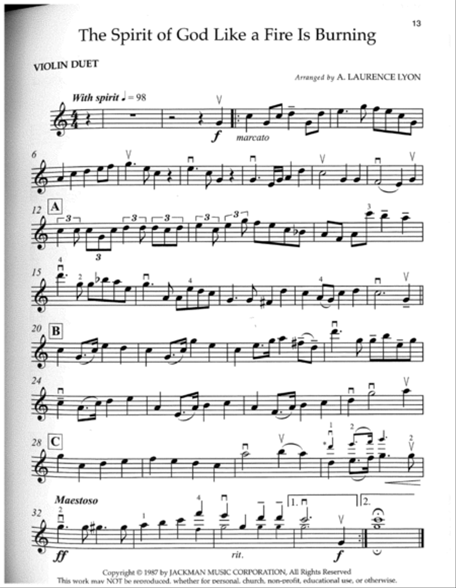 Celebration of Hymns - Violin Violin Solo scores gallery preview page 2
