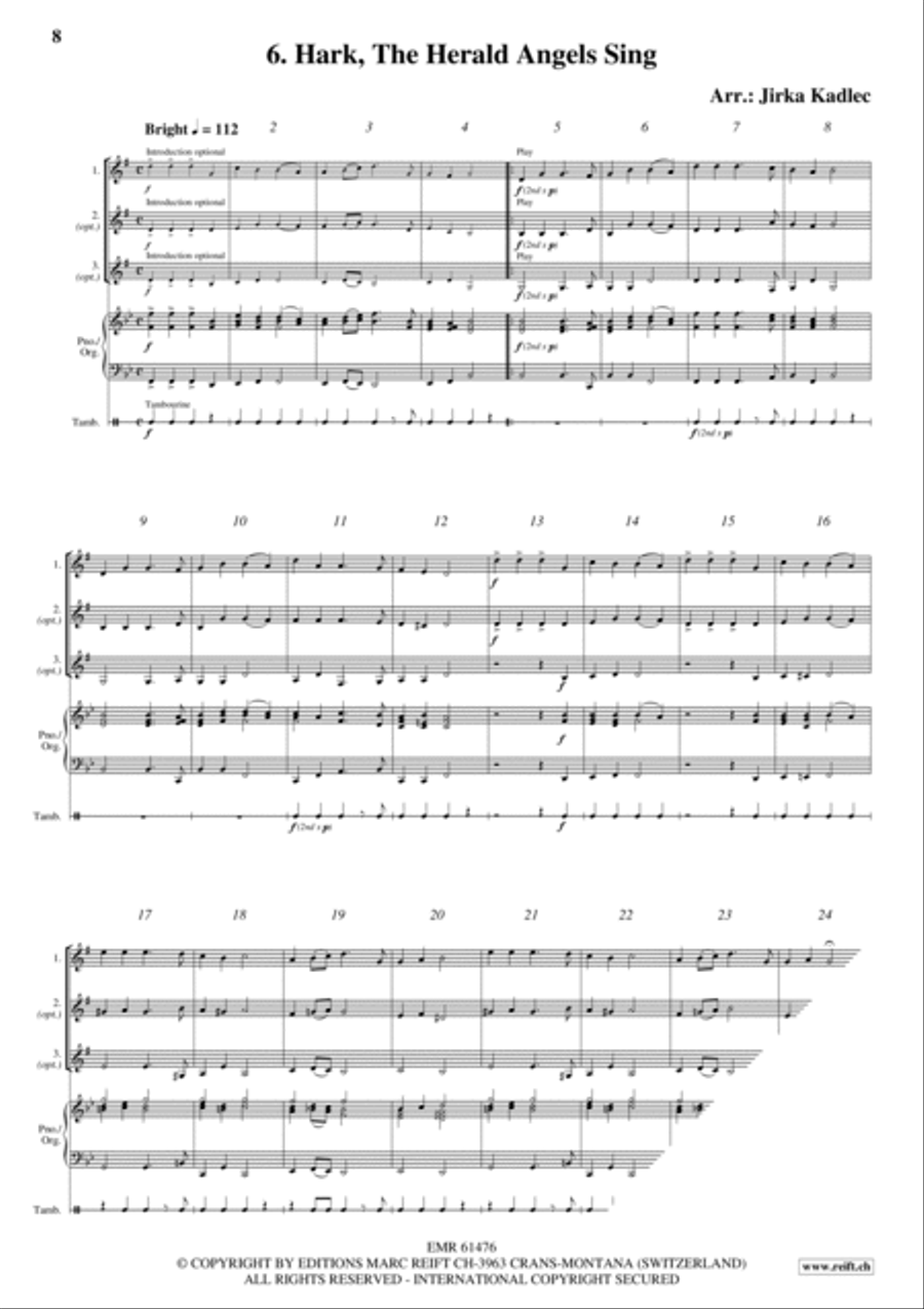 12 Easy Christmas Songs Brass Duet scores gallery preview page 8