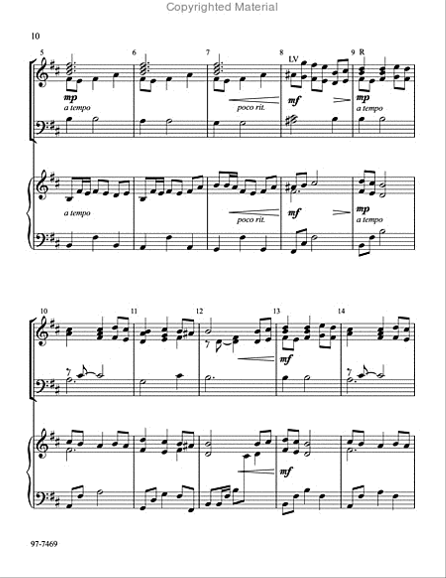 Lenten Folio for Handbells and Piano Handbell Choir scores gallery preview page 10