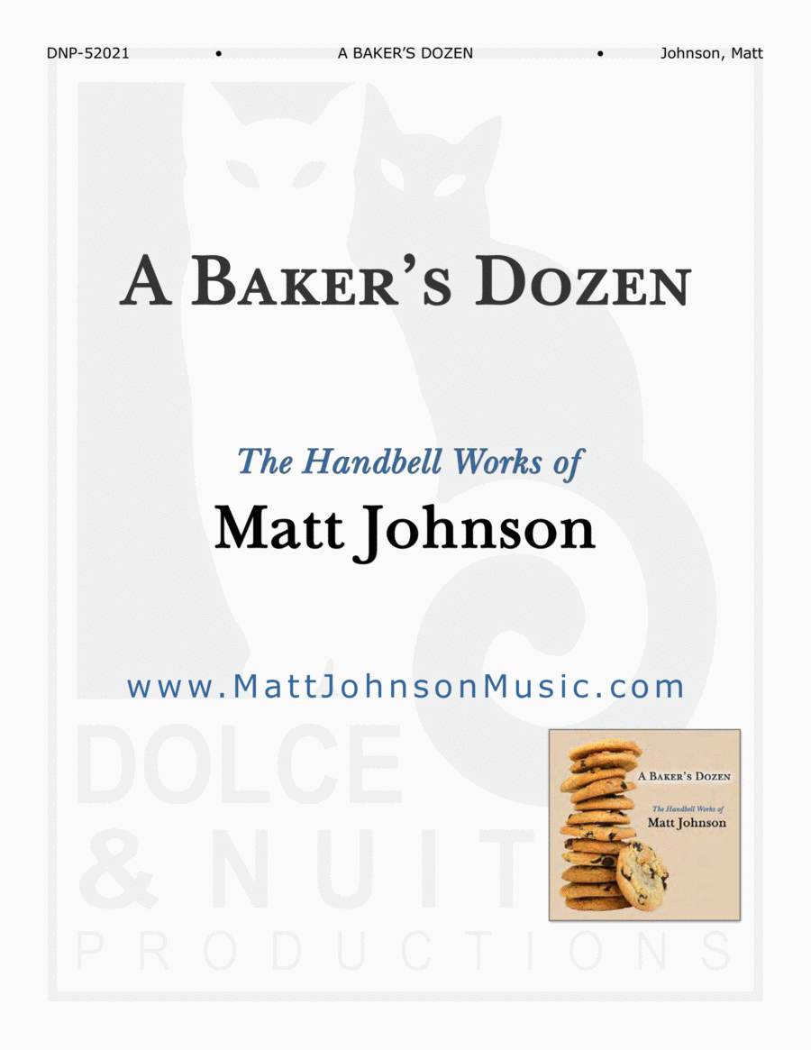 A Baker's Dozen: The Handbell Works of Matt Johnson - REPRODUCIBLE Handbell Choir scores gallery preview page 1