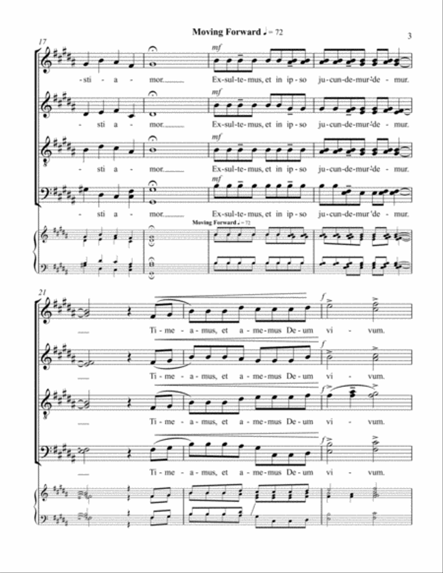 Ubi Caritas 4-Part scores gallery preview page 3