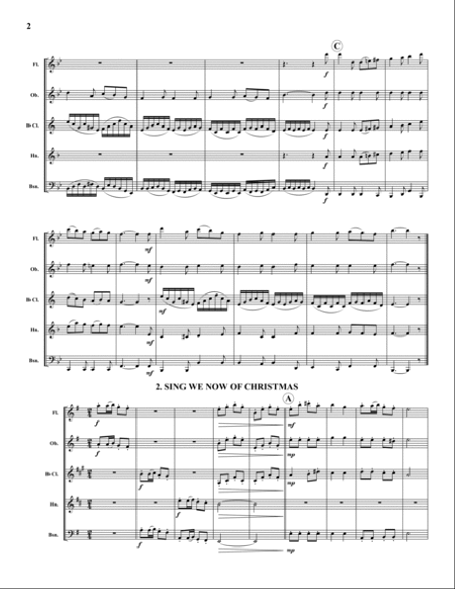 Christmas Suite 1 Woodwind Quintet scores gallery preview page 2