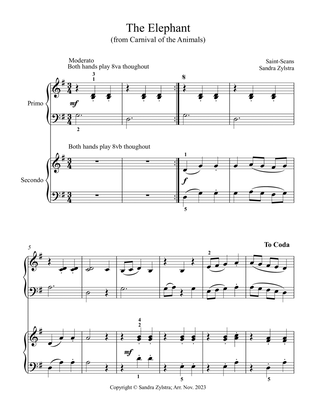 The Elephant (from Carnival of the Animals) (late elementary piano duet)