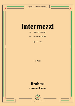 Book cover for Brahms-Intermezzi,in c sharp minor,Op.117 No.3
