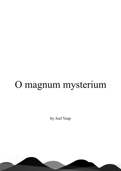 O magnum mysterium - SATB image number null