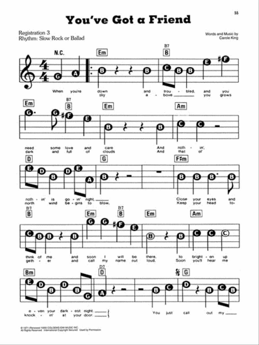 Carole King Electronic Keyboard scores gallery preview page 5