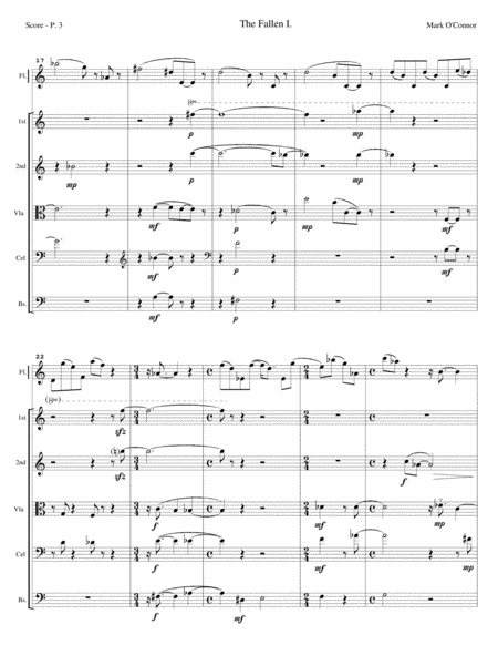 The Fallen – Flute Concerto (score – flute and string orchestra) image number null