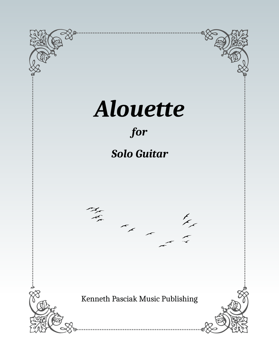 Alouette (for Solo Guitar) Acoustic Guitar scores gallery preview page 1