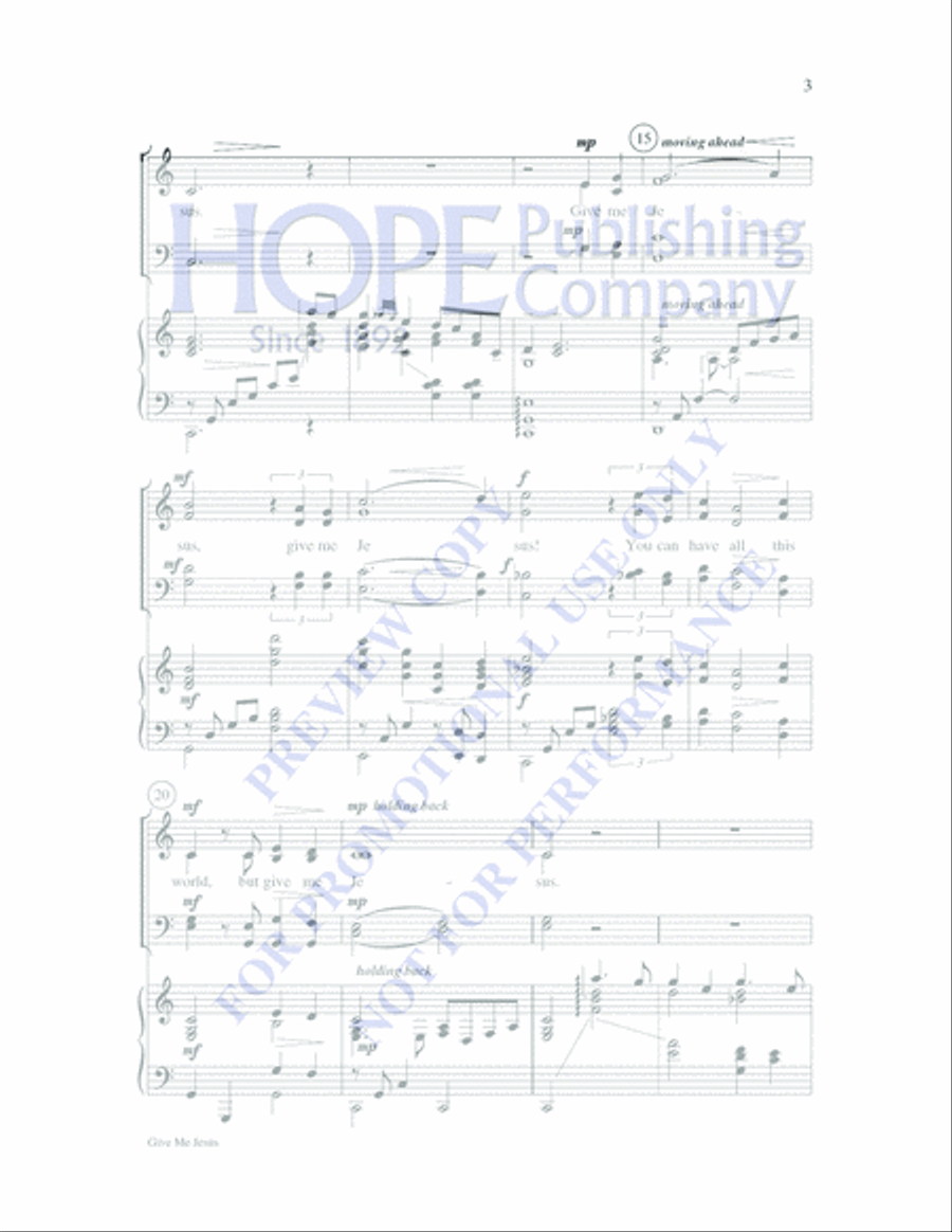 Give Me Jesus Give Me Jesus 4-Part scores gallery preview page 3