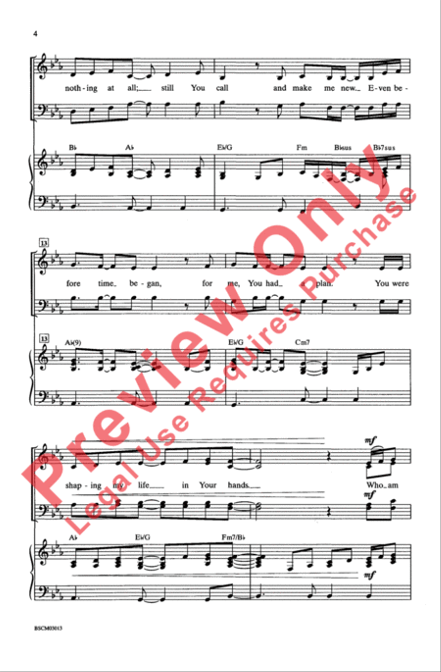 Who Am I - SATB 4-Part scores gallery preview page 4