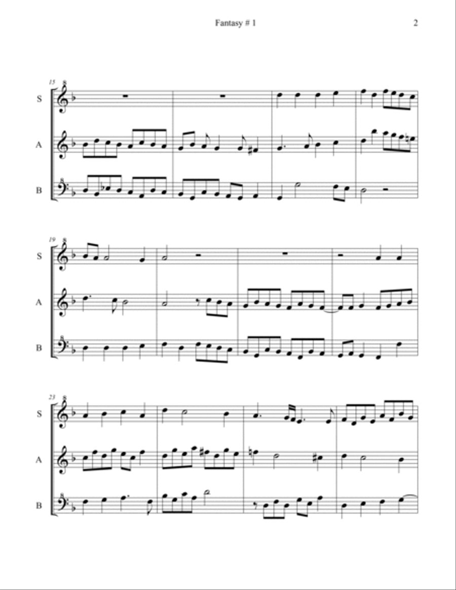 Four Gibbons Fantasies for Recorder Trio Four Gibbons Fantasies for Recorder Trio Recorder scores gallery preview page 5