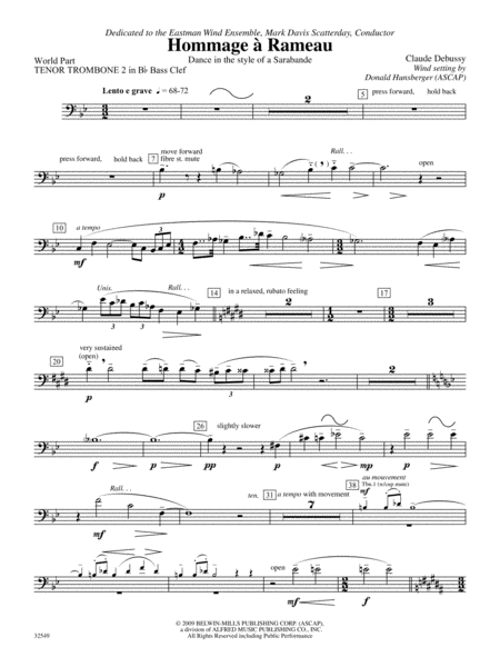 Hommage à Rameau: (wp) 2nd B-flat Trombone B.C.