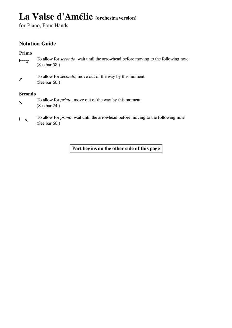 La Valse D'amelie 1 Piano, 4-Hands scores gallery preview page 3