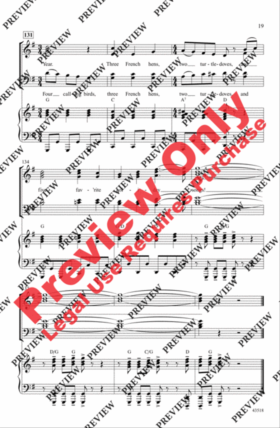 Five Favorite Holiday Songs 4-Part scores gallery preview page 19
