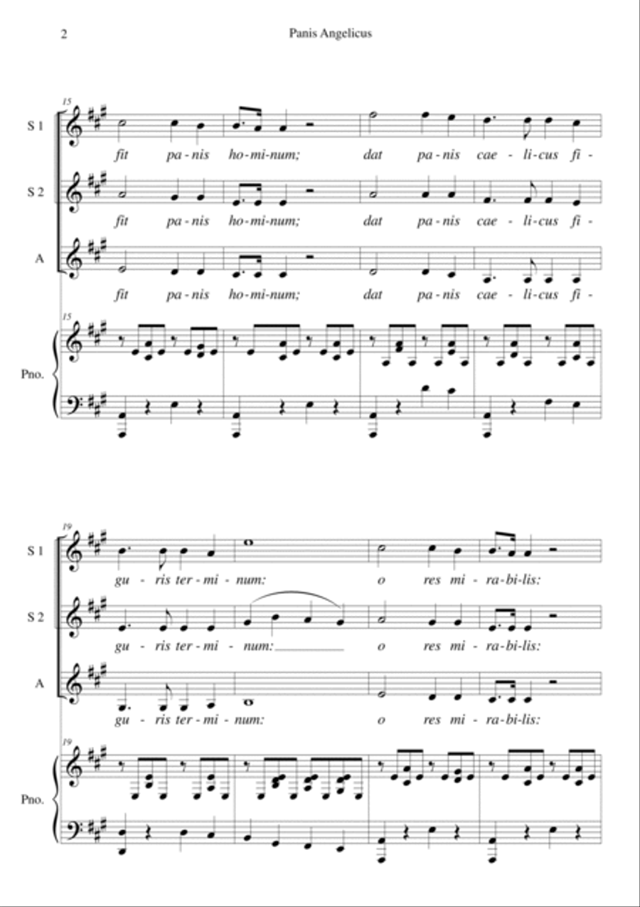Panis Angelicus SSA scores gallery preview page 2