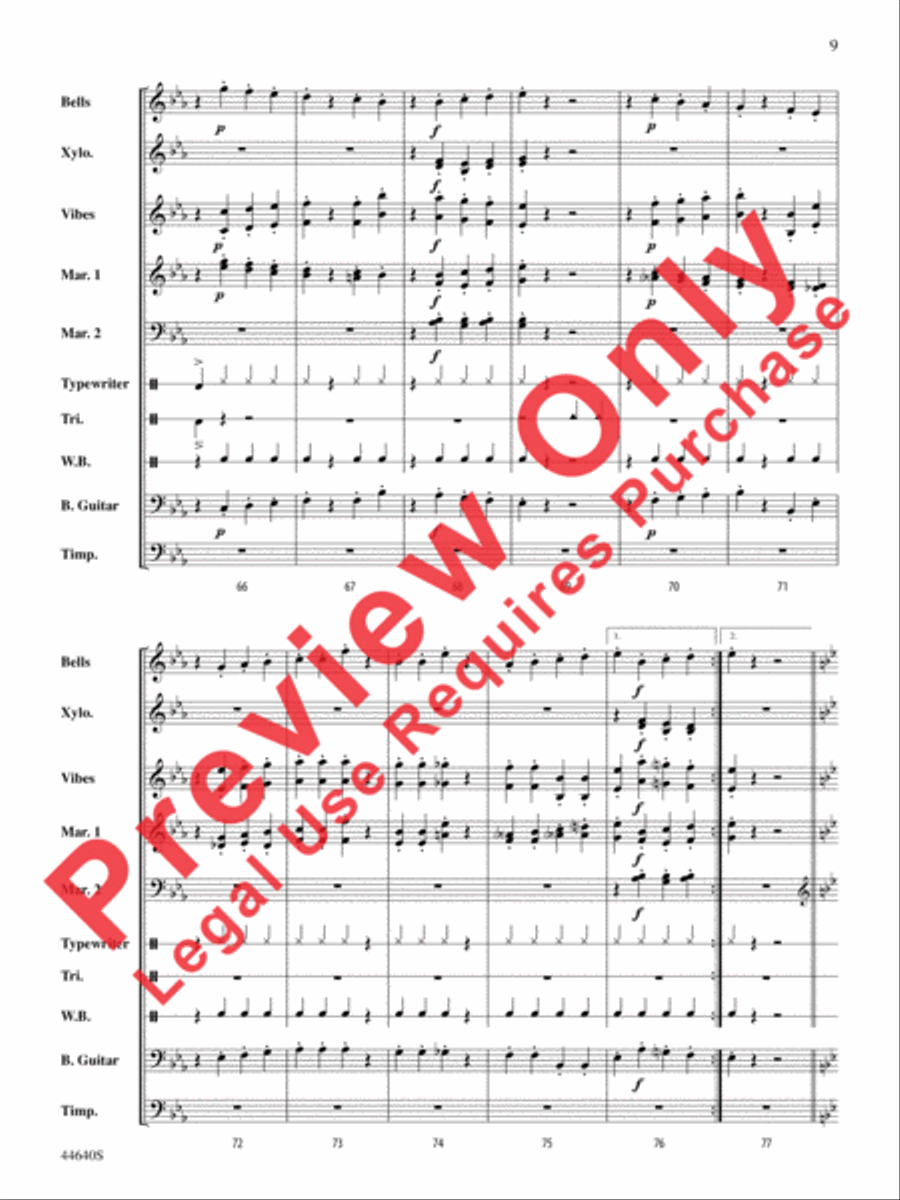 The Typewriter Percussion Ensemble scores gallery preview page 10