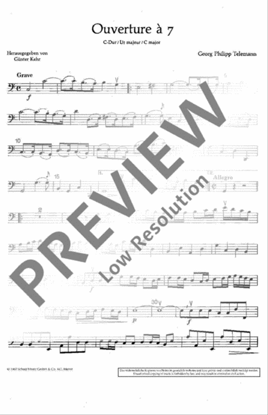 Ouverture à 7 Ouverture à 7 Basso Continuo scores gallery preview page 3