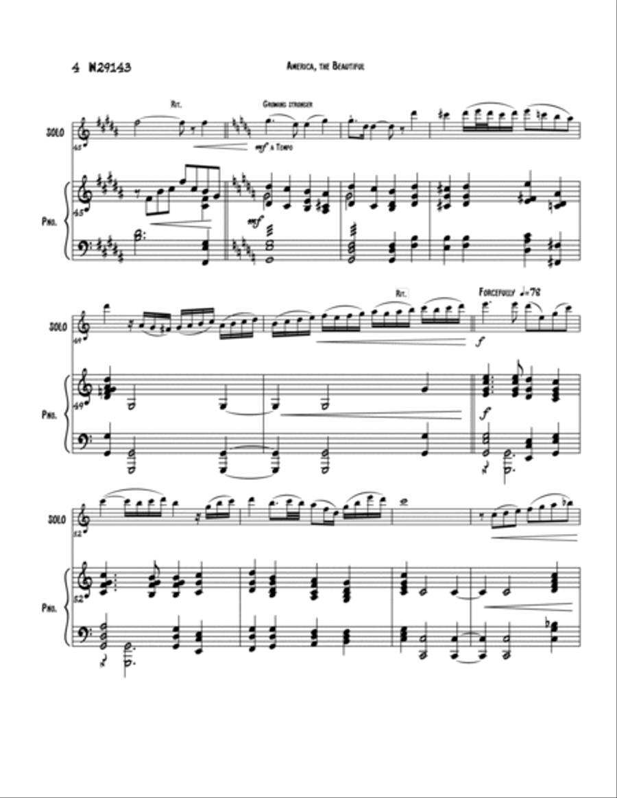 America The Beautiful Cello Solo scores gallery preview page 4
